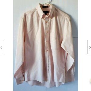 Nordstrom Mens Dress Shirt Solid Pink Textured SzM